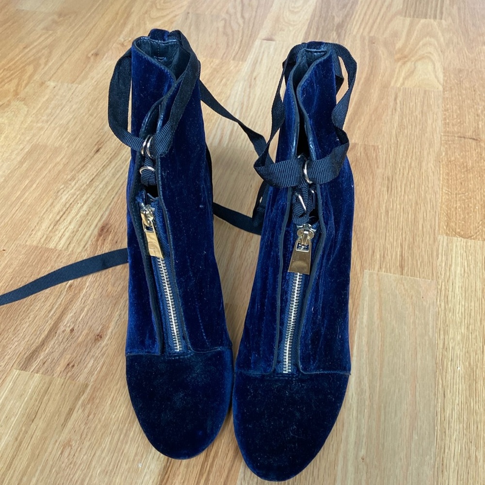 Zara velvet booties